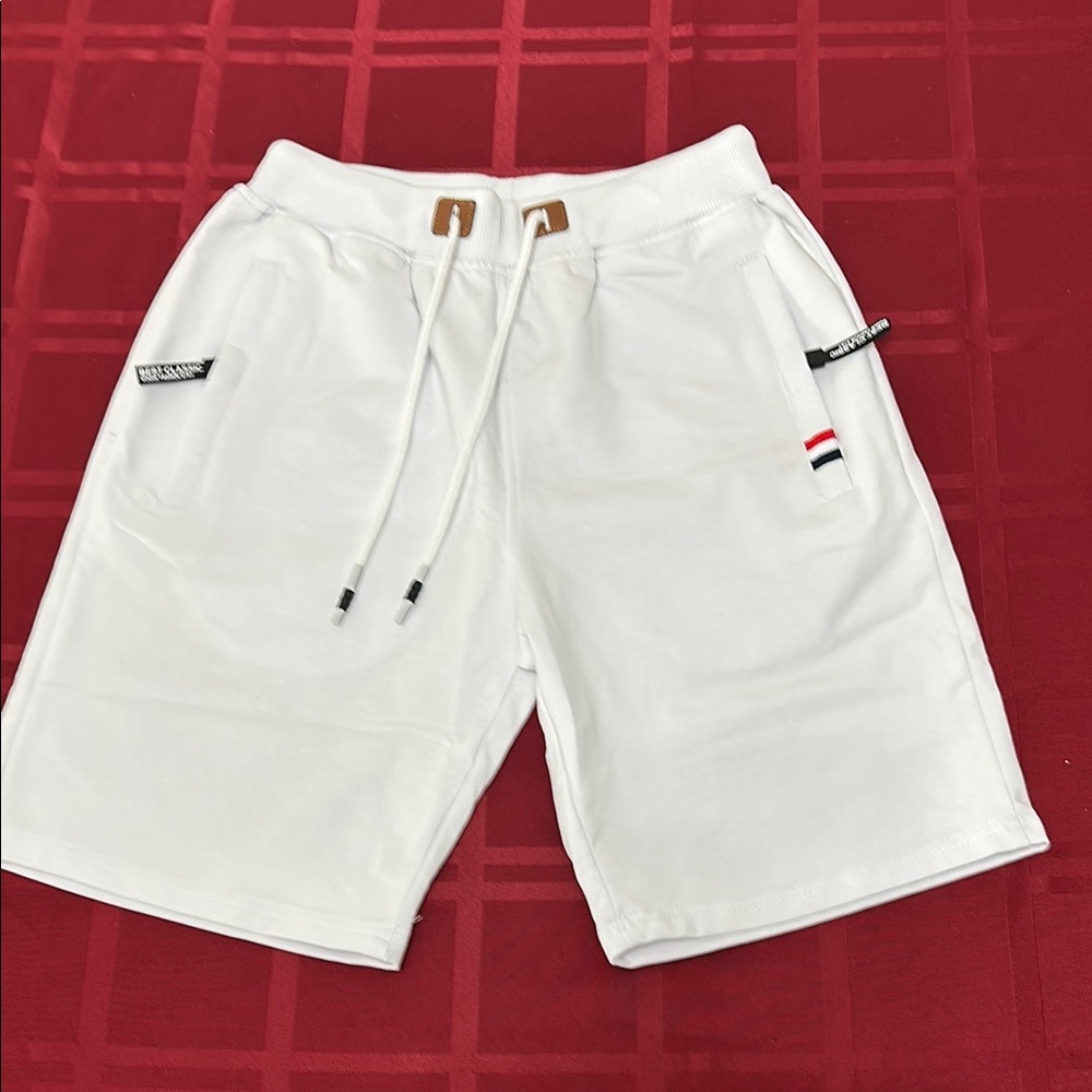 White Drawstring Shorts
